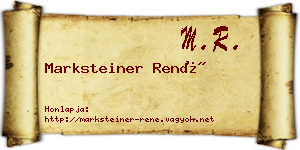 Marksteiner René névjegykártya